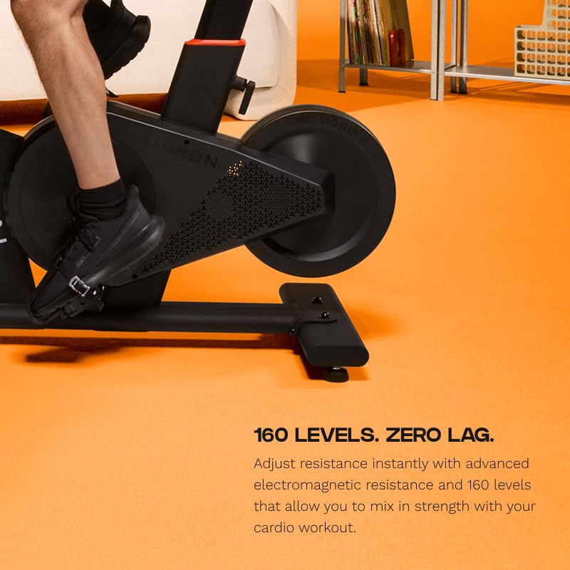 Image of Aviron Fit Bike S with 22 inch HD Touchscreen. Access to Game-Based Workouts, Streaming, and Classes. 1500W Electromagnetic Resistance, Freewheel, Compact Design, Black