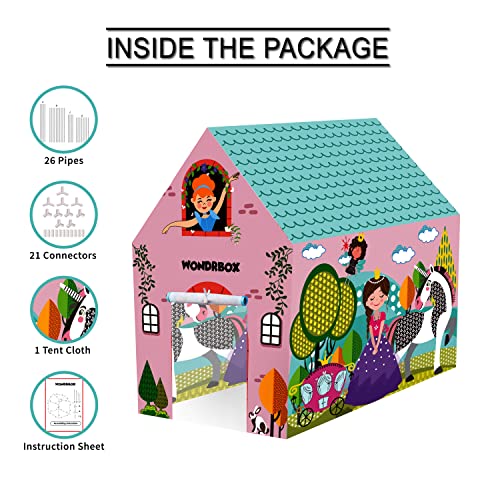 WONDRBOX Princess Unicorn Doll Play Tent - Image 3