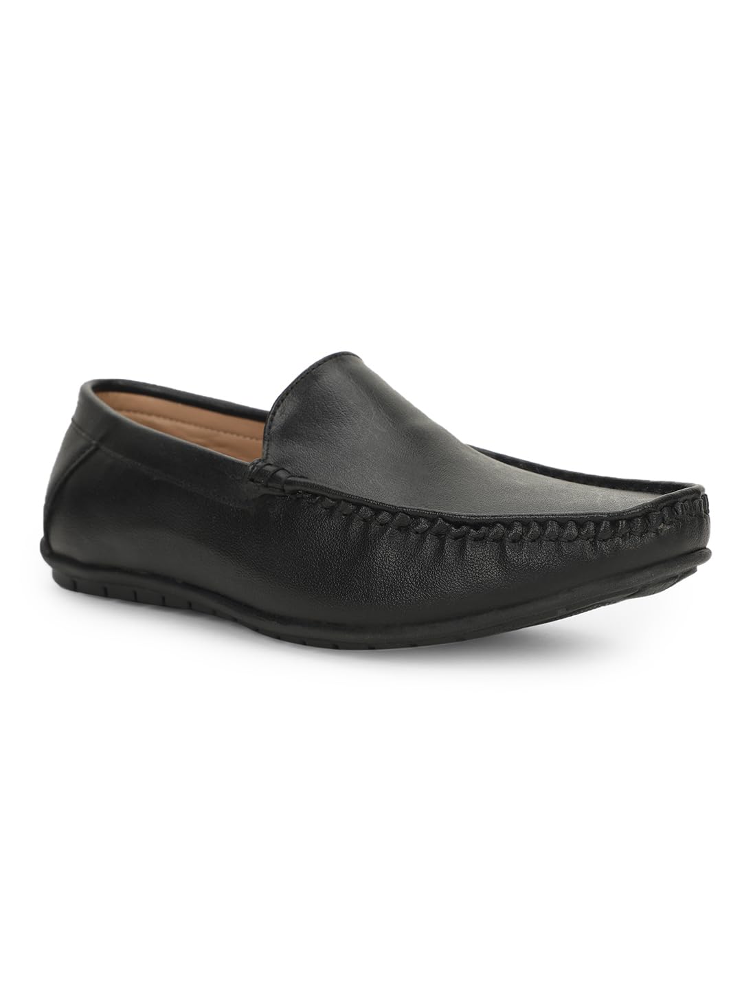 8516: Ben Plain E Black Loafer Slip-On Casual Shoes for Men