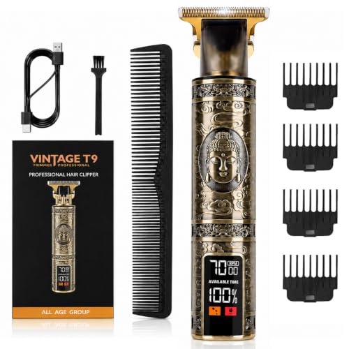 Beard Trimmer Men and Hair Clippers Men Professional Cordless Hair Trimmer with LCD Display Precision Detailer Long-Lasting Battery for Haircuts & Grooming Gifts for Men