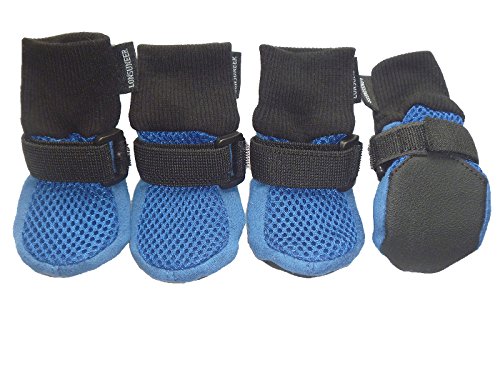 Lonsuneer Dog Boots Breathable And Protect Paws Soft Nonslip Soles Blue Color Size Xs - Inner Sole Width 1.97 Inch #TOP10