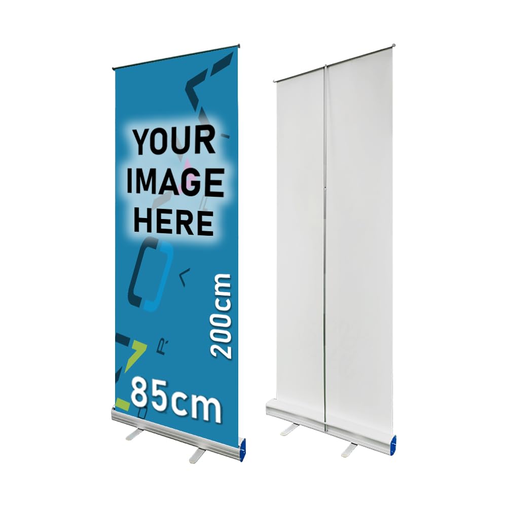 Roll Up Publicitario 85x200 cm Personalizado – Incluye Impresión de Alta Definición – Expositor Retráctil para Eventos, Ferias, Tiendas, Negocios – Entrega Rápida