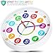 lanktoo Kids Wall Clock - Non-Ticking, Battery-Operated Time Teaching Clock for Kids, Ideal for Children’s Bedrooms, Playrooms, and Stylish Home Décor – White, 8 Inch
