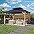 COOS BAY 13x11 Outdoor Wooden Gazebo with Galvanized Steel Double Roof, Cedar Frame Hardtop Canopy for Garden, Patio, Lawn and Deck