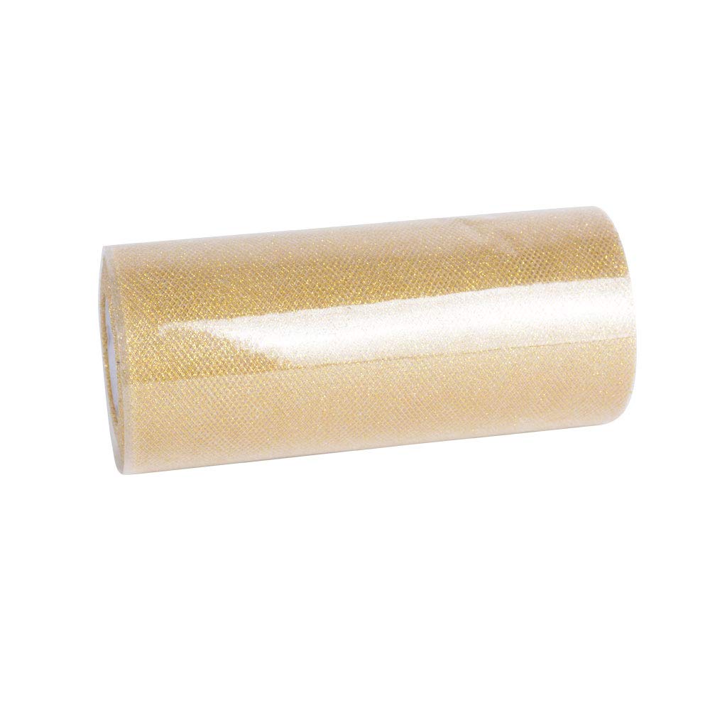 Rouleau De Tulle à Paillettes - 15cm X 25m - Bleu - Pour Décoration Mariage, Tutu, DIY