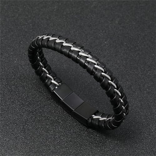 St. Benedict Crucifix Cross Bracelet for Men,Handmade Saint Benedict Jesus Cross Cuff Bracelets Exorcism Cross of Saint Religious Jewelry Miraculous Medal Catholic Gift for Him,8'' / 8.8''2