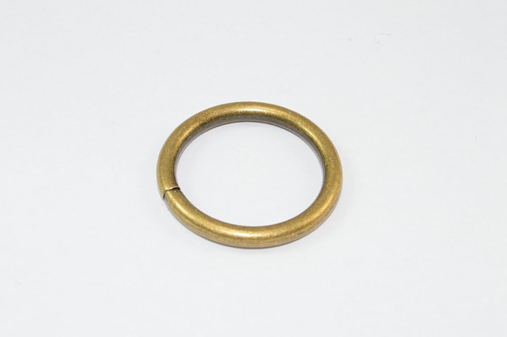 400 X 25mm Antique Brass Plated Steel Curtain Drape Rod Rings
