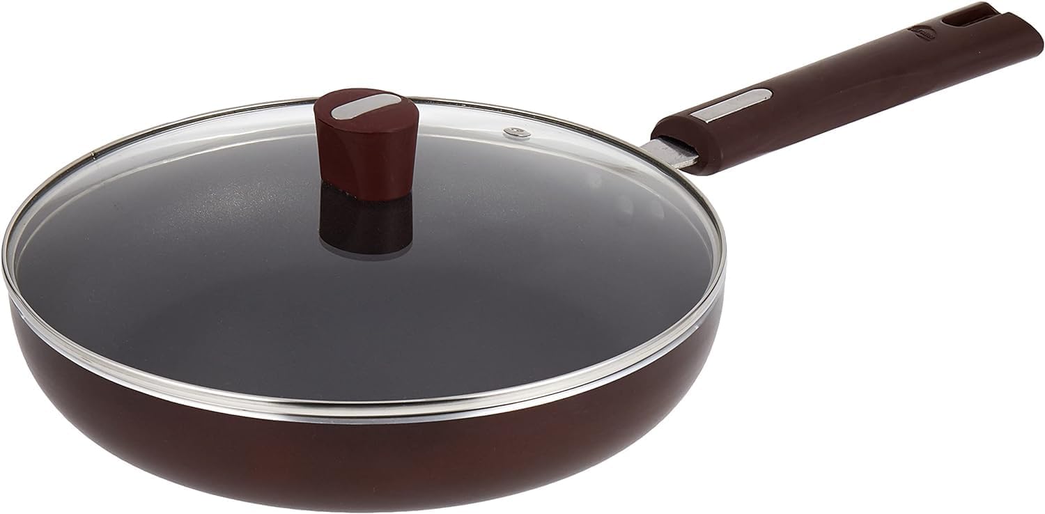 NirlepJFP24GL Select Fry Pan with Glass Lid, 24 cm Size