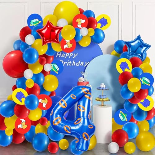 Image of Number 40 Inch Blue and Gold Ring Balloon Birthday Number Decoration Aluminum Film Balloon Suitable for Boys and Girls Blue Theme Party Cartoon Party Decoration Supplies (4)
