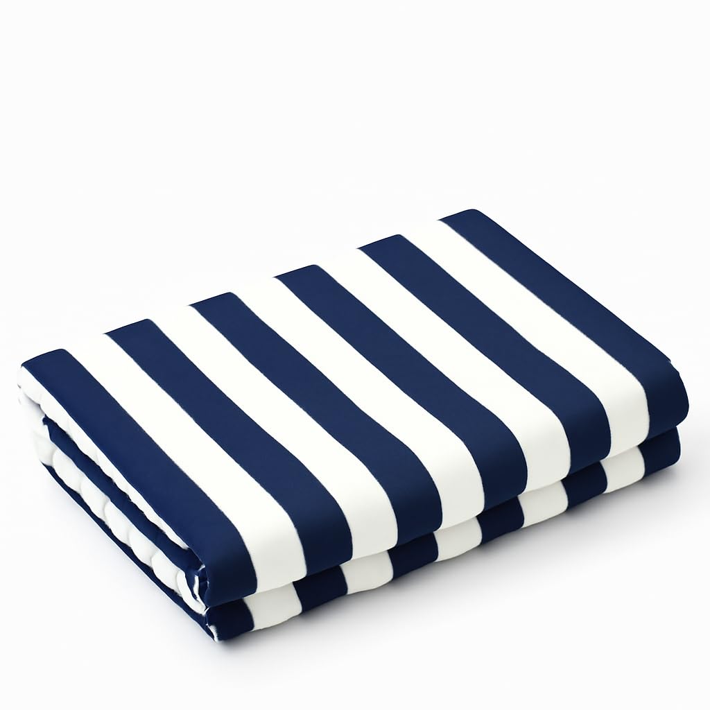 Premium Navy and White Bold Striped Cotton Unstitched Material for Shirt (Small - Large Size)-image-41