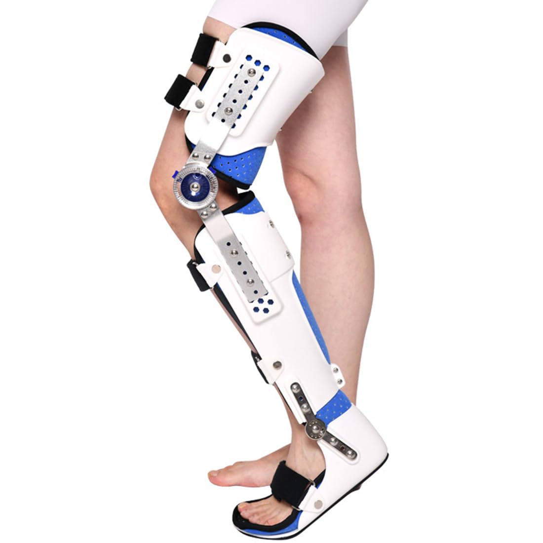 Soporte Fijo Ajustable para Articulación De Rodilla, Rodillera con Bisagras, Órtesis De Pie De Tobillo De Rodilla, Inmovilizador De Órtesis De Soporte De Rodilla Post Op, para Protección