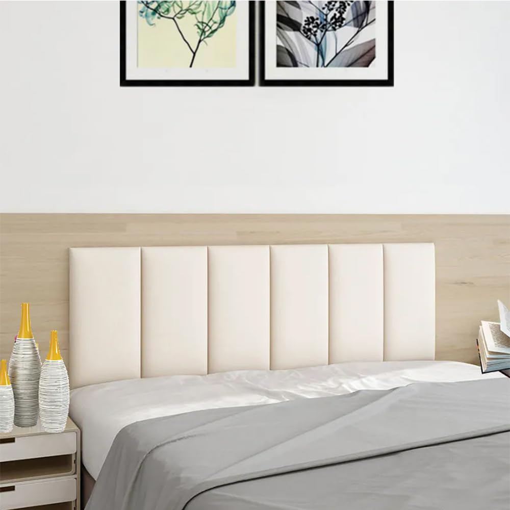 Rembourrage Mural Anti-Collision pour Enfant, Panneaux Muraux Rembourrés,Autocollants Muraux 3D, Panneaux Tête Lit, Tatami Stickers Muraux pour Chambre Coucher,Crèche,E,30x60cm 5Pcs