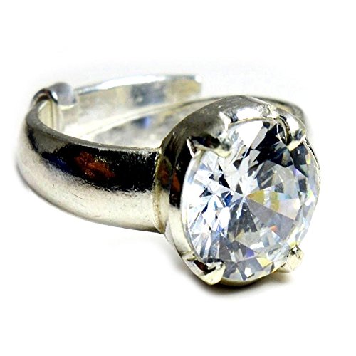 Pierre précieuse 6 carats oxyde de zircon bague argent cadeau idéal femme