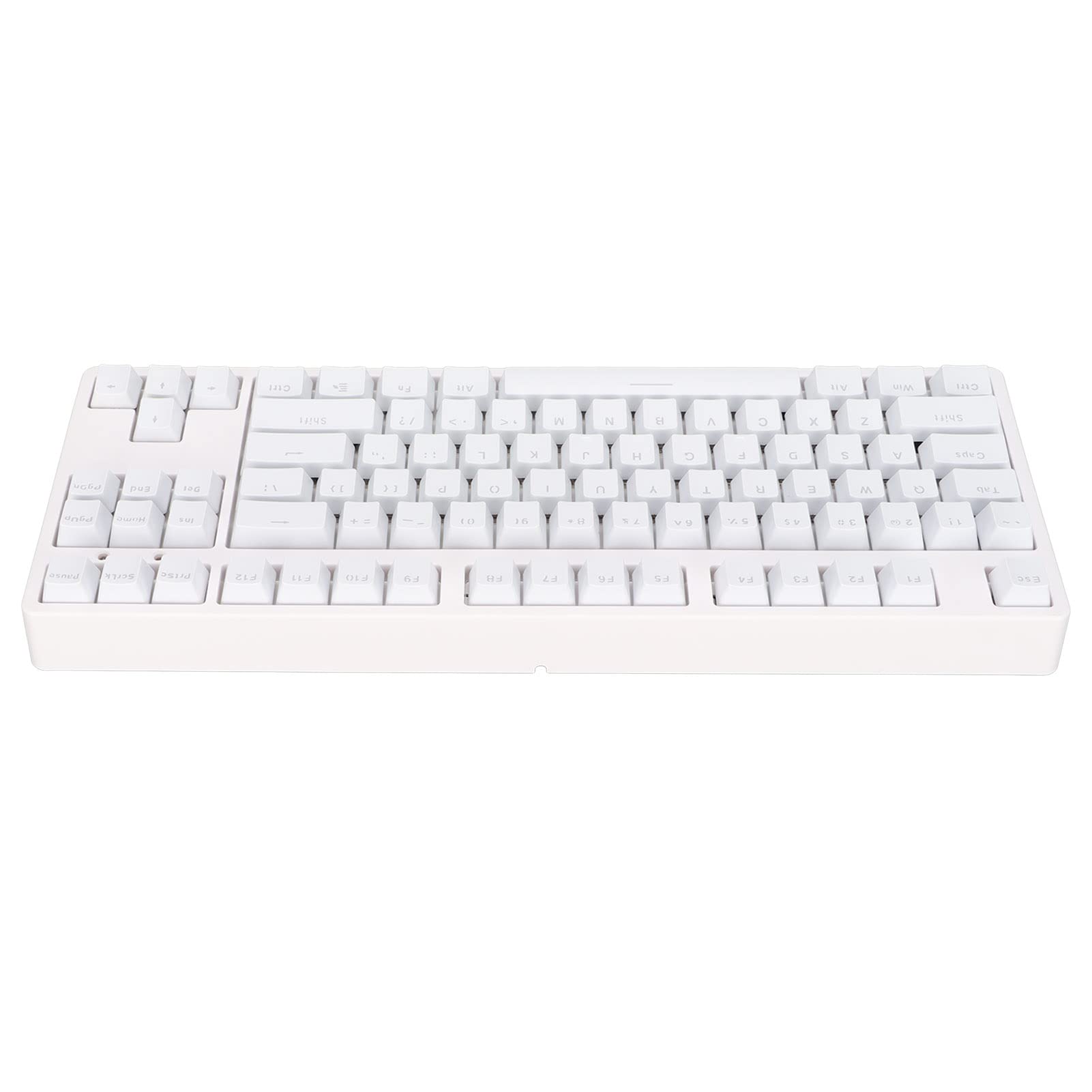 Mechaniczna Klawiatura do Gier Stylowa, Ergonomiczna 87 Klawiszy Klawiatura Sublimacyjna do Biura Gier, materiał ABS (WHITE)