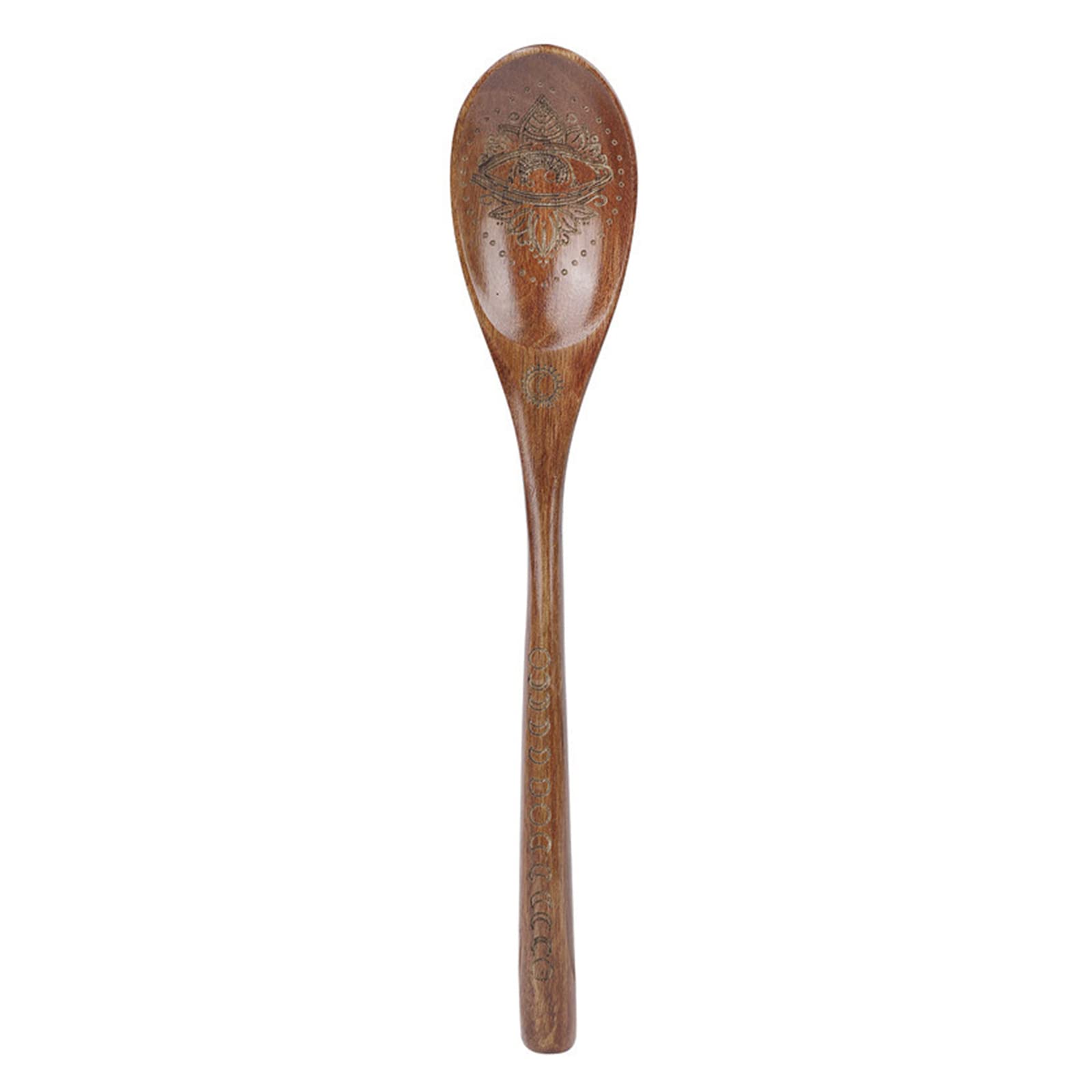 Tsophreniq Wooden Spoons Soup Spoon Tableware Natural Ellipse Ladle Spoons 5 Styles Choose for Stirring Cooking Long Wooden for Stirring