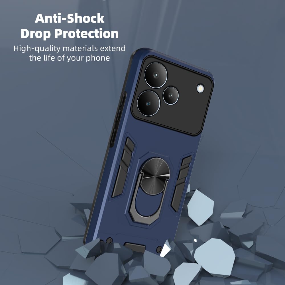 Realme P4 5G Armor Case - Rotating Ring & Kickstand -4