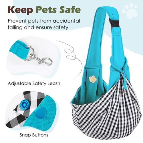 Pawaboo Bolsa de transporte para cães pequenos, alça reversível de mão livre com fivela de alça ajus