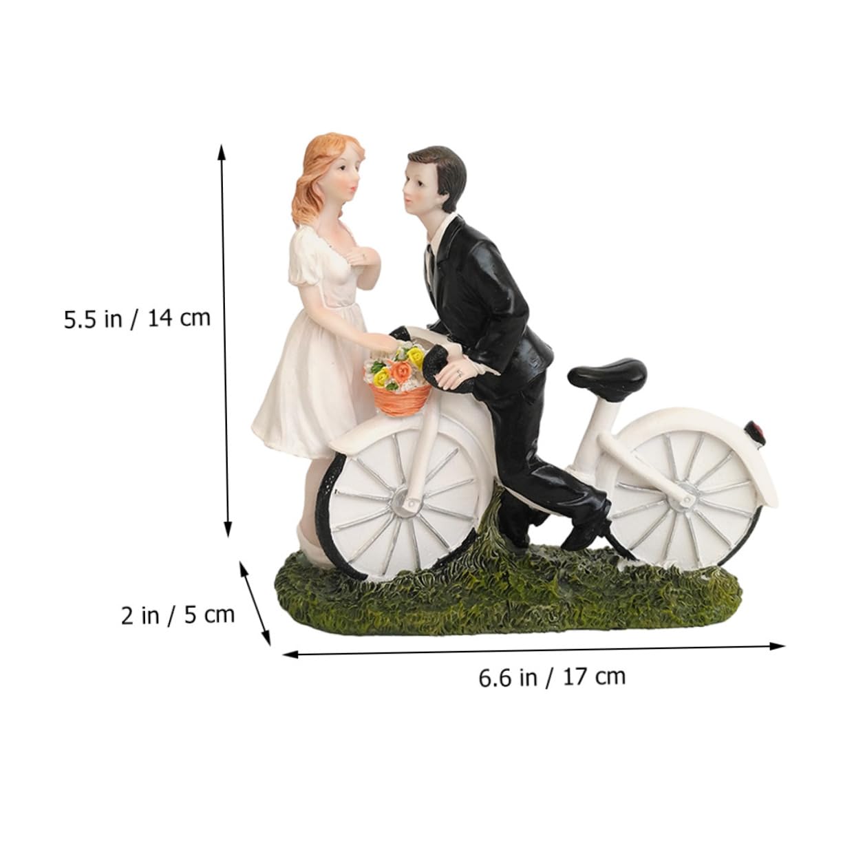 PRETYZOOM 3St Kuchenpuppe hochzeitsfiguren wedding Hochzeitsgeschenkidee wedding favours Hochzeitstorte Topper figur braut und bräutigam Hochzeitsdekoration aus Harz zartes Kuchendekor