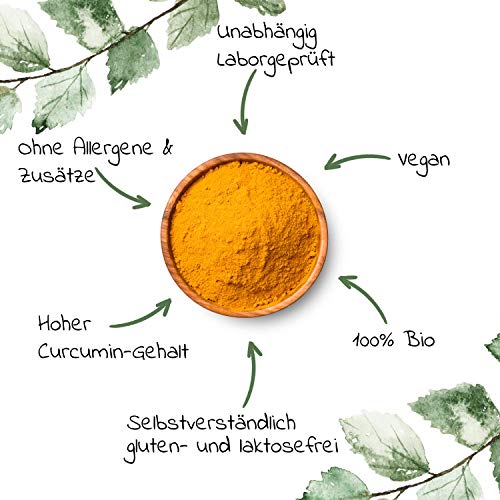 natural elements Kurkuma Pulver Bio 1kg - Kurkumapulver aus kontrolliert biologischem Anbau - Laborgeprüft, ohne Zusätze… - Image 3