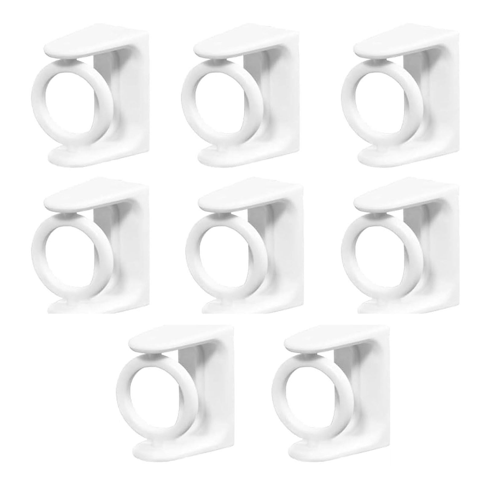 Of 8 Multipurpose Hooks Strong Adhesive for Various Household Items Curtain Rod Holder Whirling Hoop Fasteners
