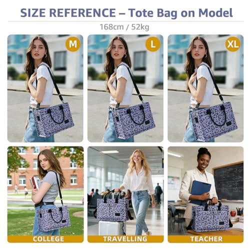 Image of BECOJADDE Structured Canvas Tote Bag for Women, Multi-Compartment Zippered Purse for Work Bible Travel