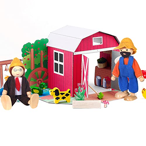 9 Stücke Sozial Arbeiter Figuren Set Familien Puppen Spiel Set Holz Figuren Set Puppenhaus Kollektion für Jungen und… – Bild 5