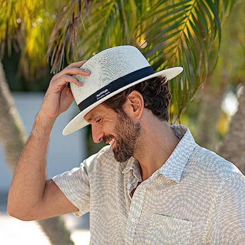 Panama Jack Original Matte Toyo Straw Sun Safari Hat (Ivory, Small/Medium) #TOP4