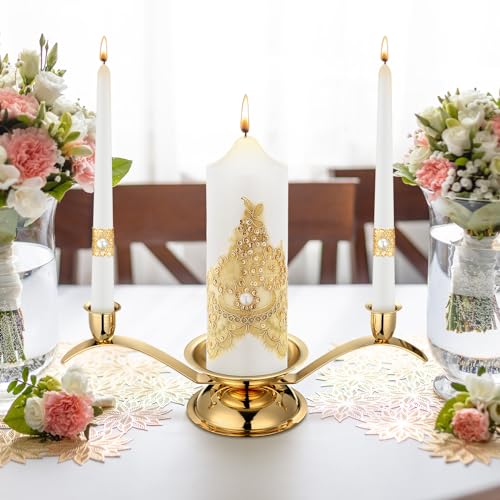 Bougie pilier décorative de mariage pour table de réception - 6