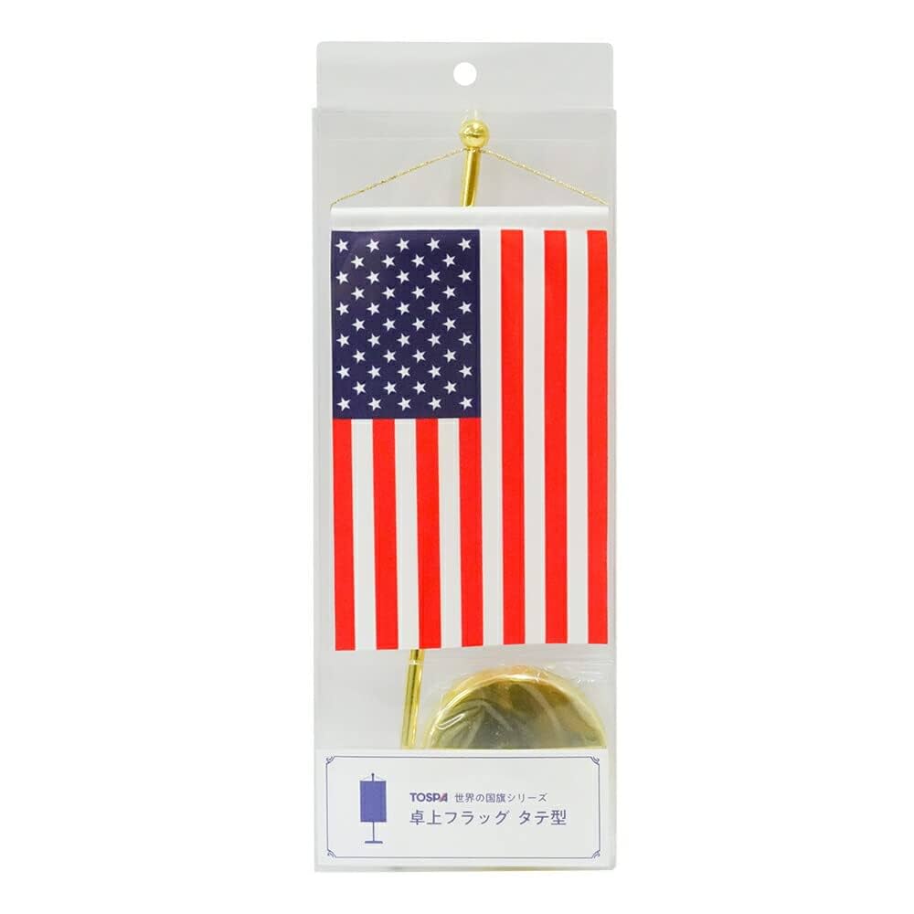 Amazon.co.jp: TOSPA アメリカ USA 国旗 卓上フラッグタテ型
