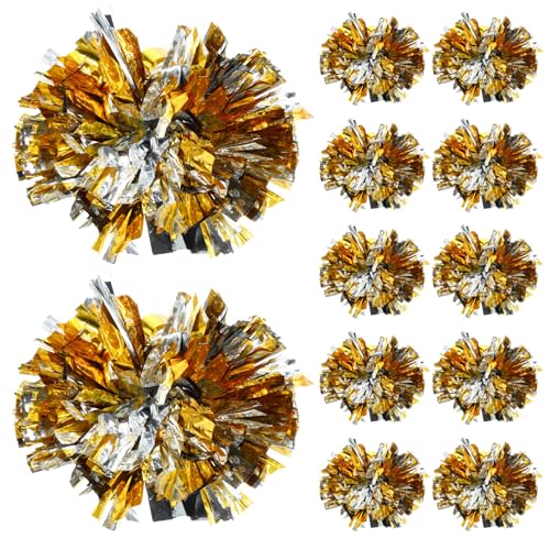 Pompons métalliques pour équipe de cheerleading pour briller en compétition