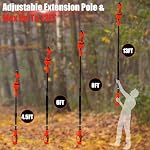 Pole Pruning Shears Compatible with Milwaukee M18 18V Battery(No Battery), Brushless Electric Pruners with 8 Ft Extension Pole, 1.3" Cutting Diameter, SK5 Blade, LCD Display, for Tree Branch Trimming