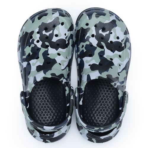 Image of Kids Tie Dye Garden Clogs for Boys Girls | Lightweight Slip-On Water Shoes with Arch Support