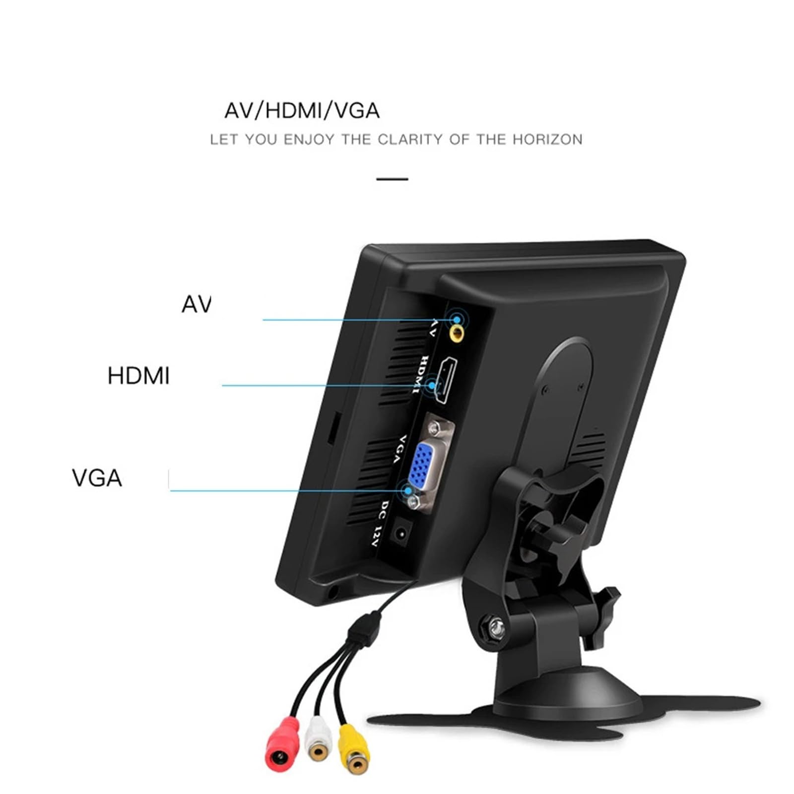 Car Monitor 7 inch Widescreen HD 1024 * 600 Small LCD with Compatible Mini Desktop