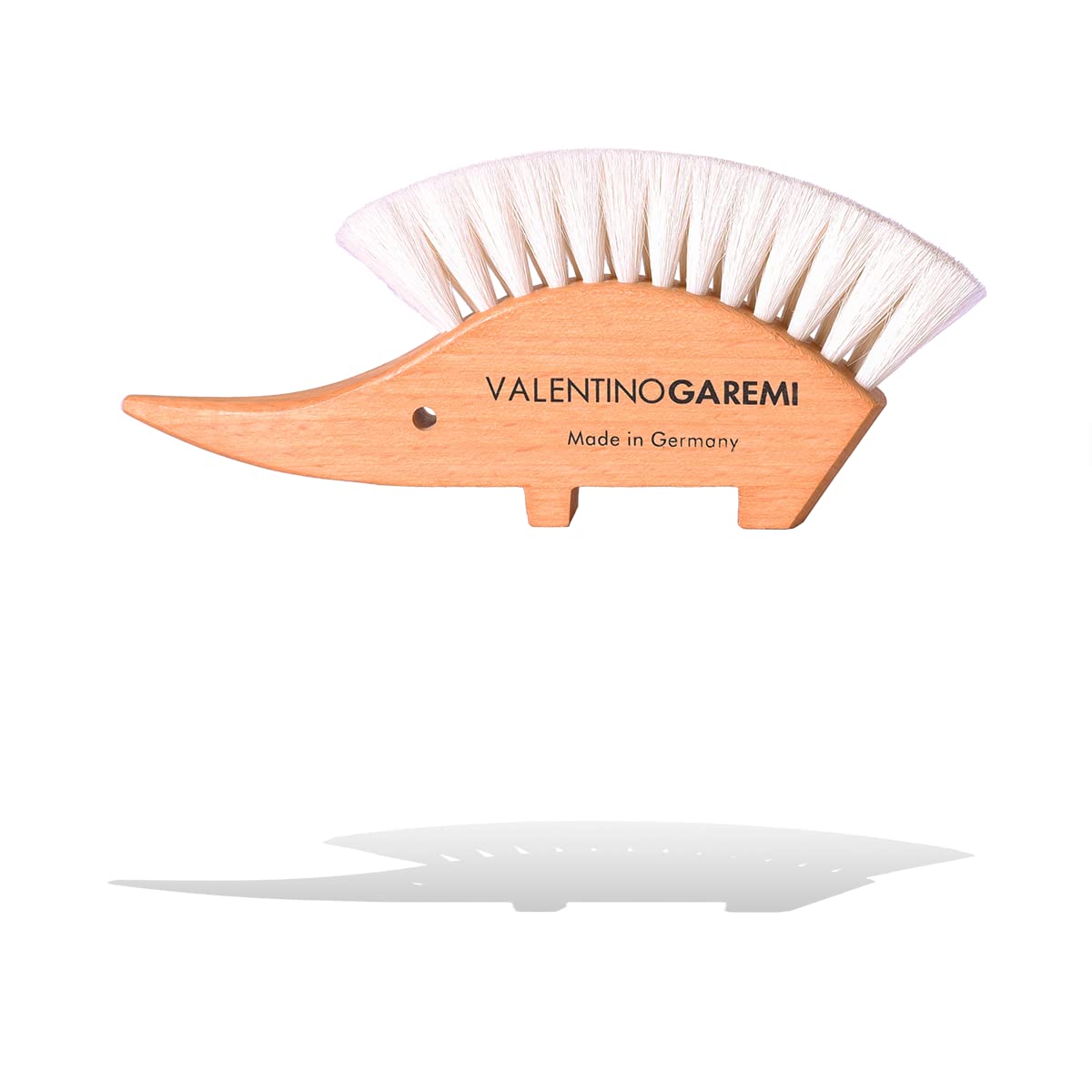 Valentino Garemi Goat Hair Dust Brush Anti-Static Keyboard Screen Cleaning Brush Natural Beechwood Hedgehog Design Office Desk Electronics
