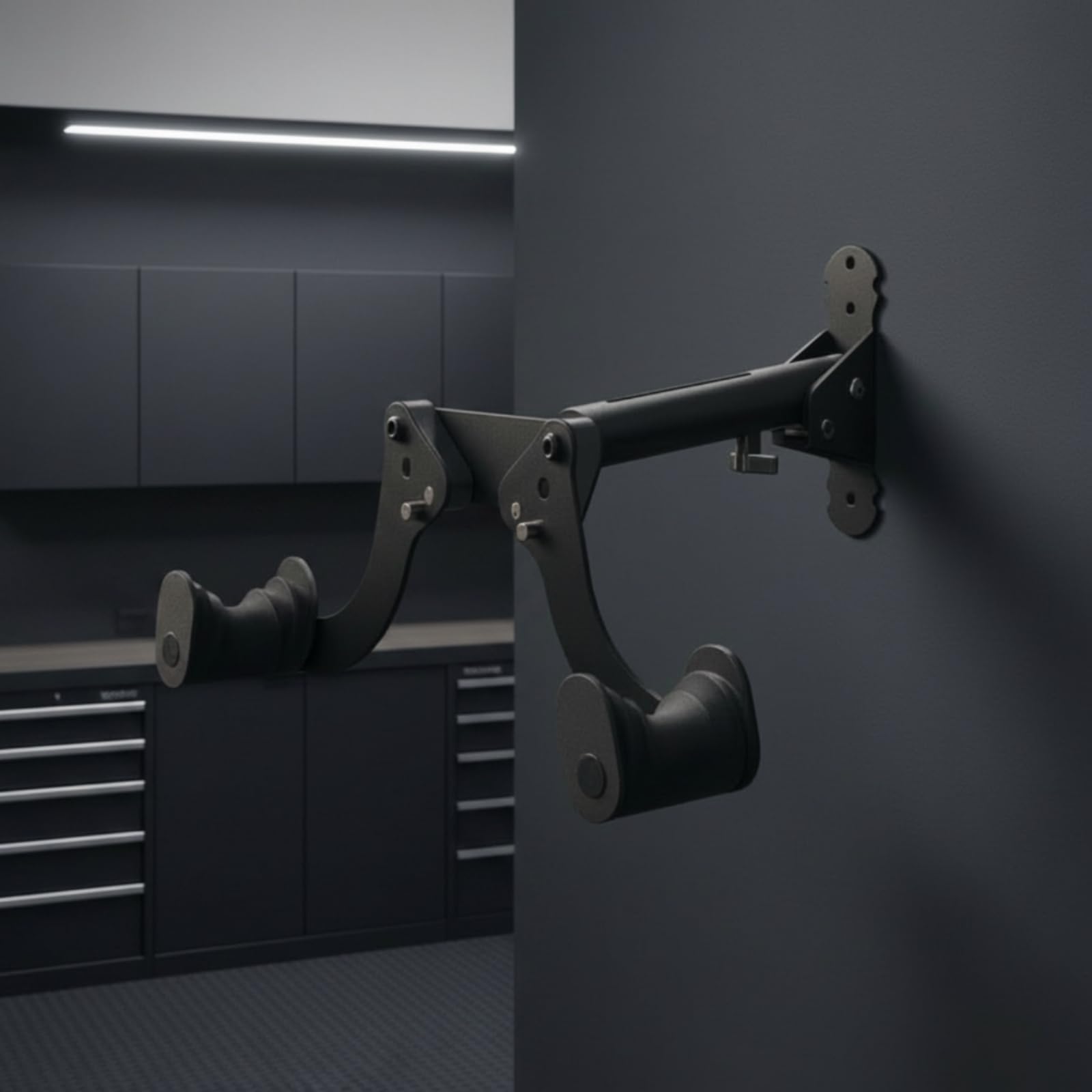 Pared para Bicicleta, Negro, Soporte De Pared Para Bicicleta Con Ganchos Ajustables