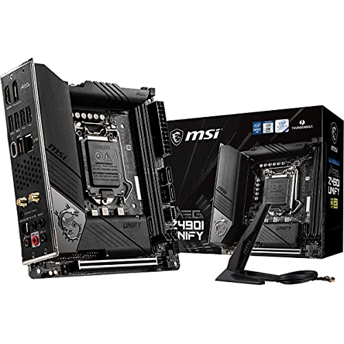 MSI MEG Z490I Unify Gaming Motherboard on Amazon