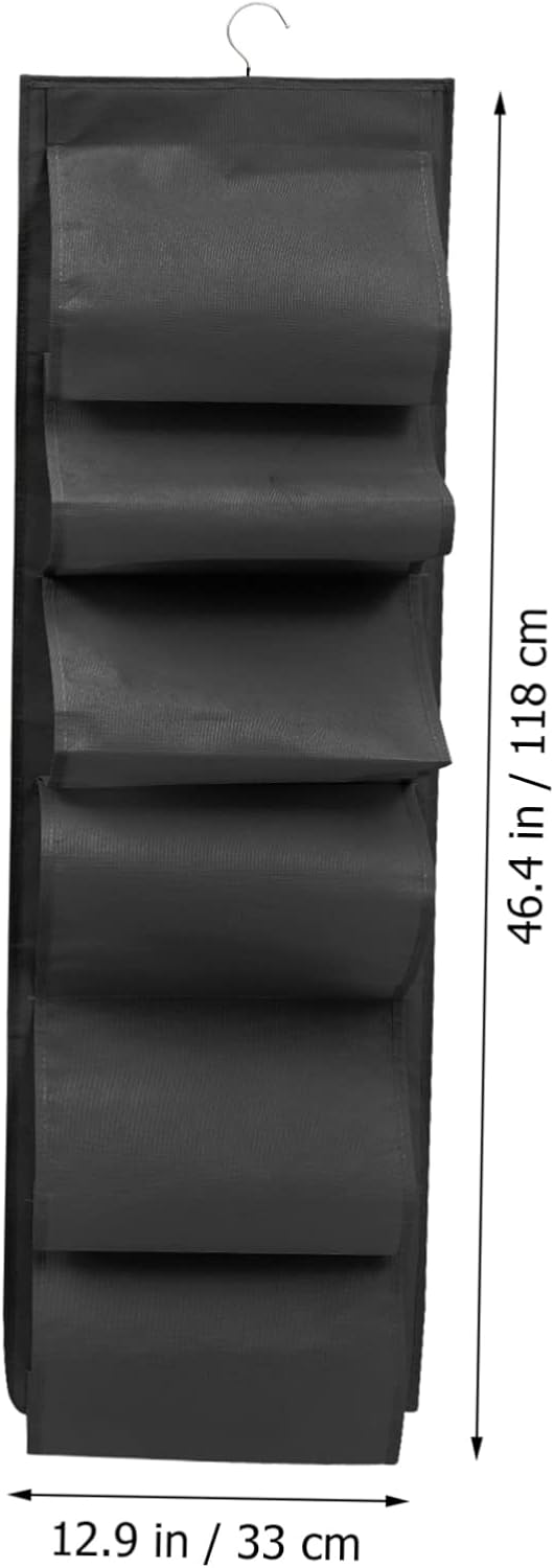 Folding Hanging Shoe Bag Large Capacity Non-woven Cloth Black