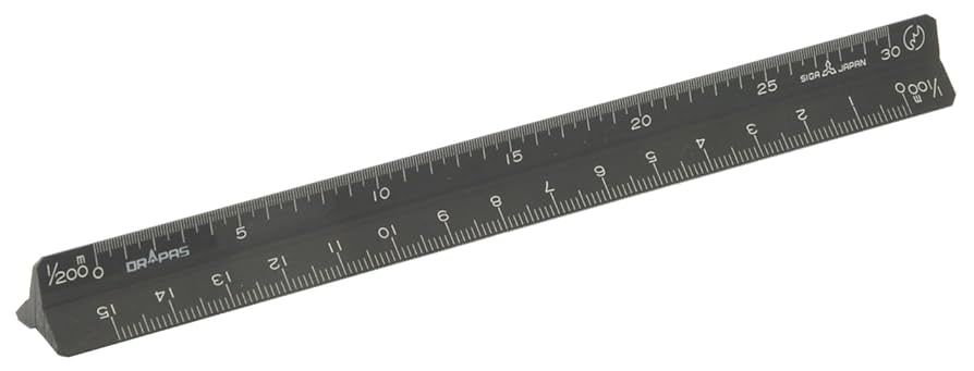 Amazon | DRAPAS ドラパス カラー三角スケール 15cm 黒 16241