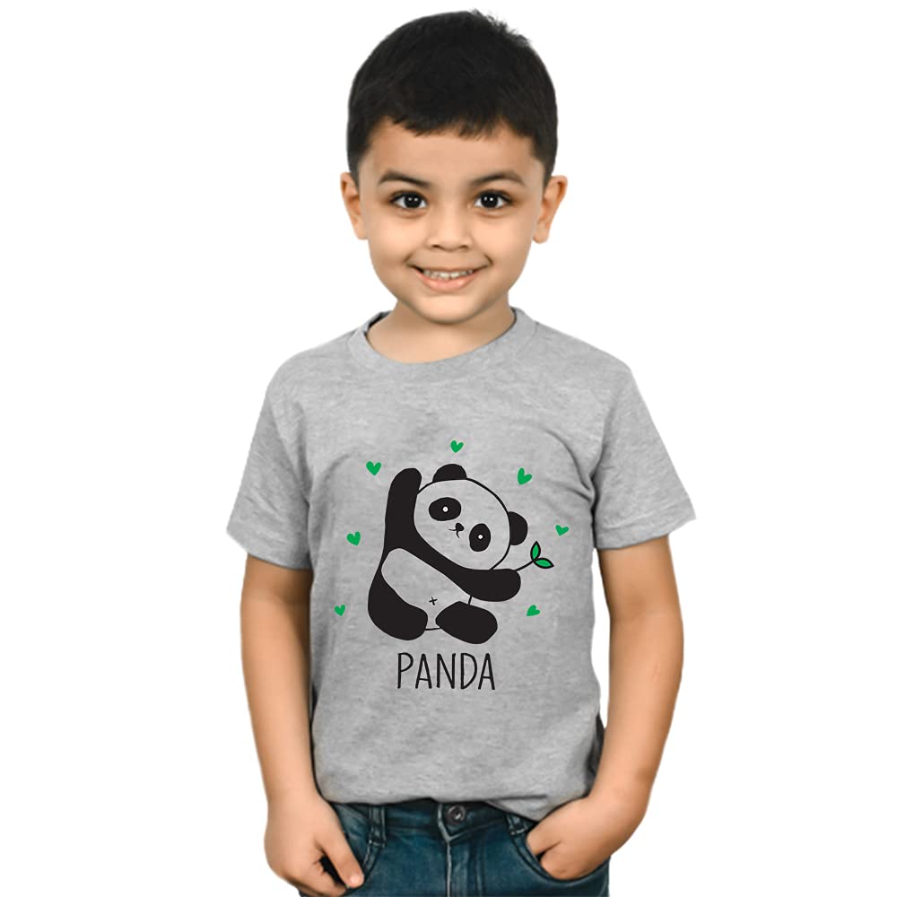KEEZOOKids Panda Cartoon Printed T-Shirts for Kids (Boys/Girls)