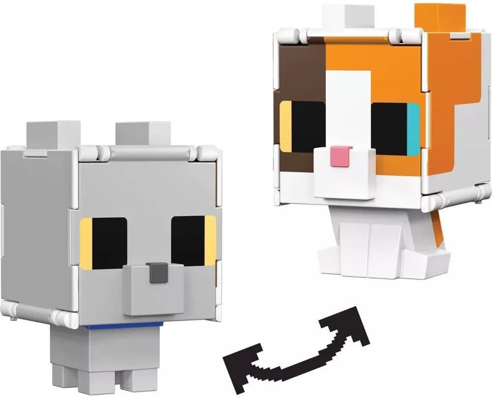 Minecraft Flipping' Figs 2 in 1 Figure HTL43-HTL45