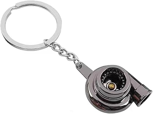cueclue Paquete de 1 llavero turbo pulido para automóvil, clip creativo para llaves, llavero giratorio de bricolaje, decoración universal para