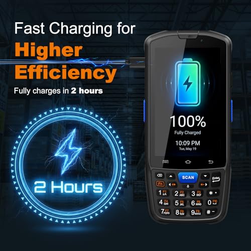 Image of Farset F7-WiFi Android 14 Barcode Scanner PDA for Warehouse & Logistics | 1D /2D /QR Scan Zebra Licensed Engine, WIFI, 5000mAh Removable Battery, IP67 Rugged