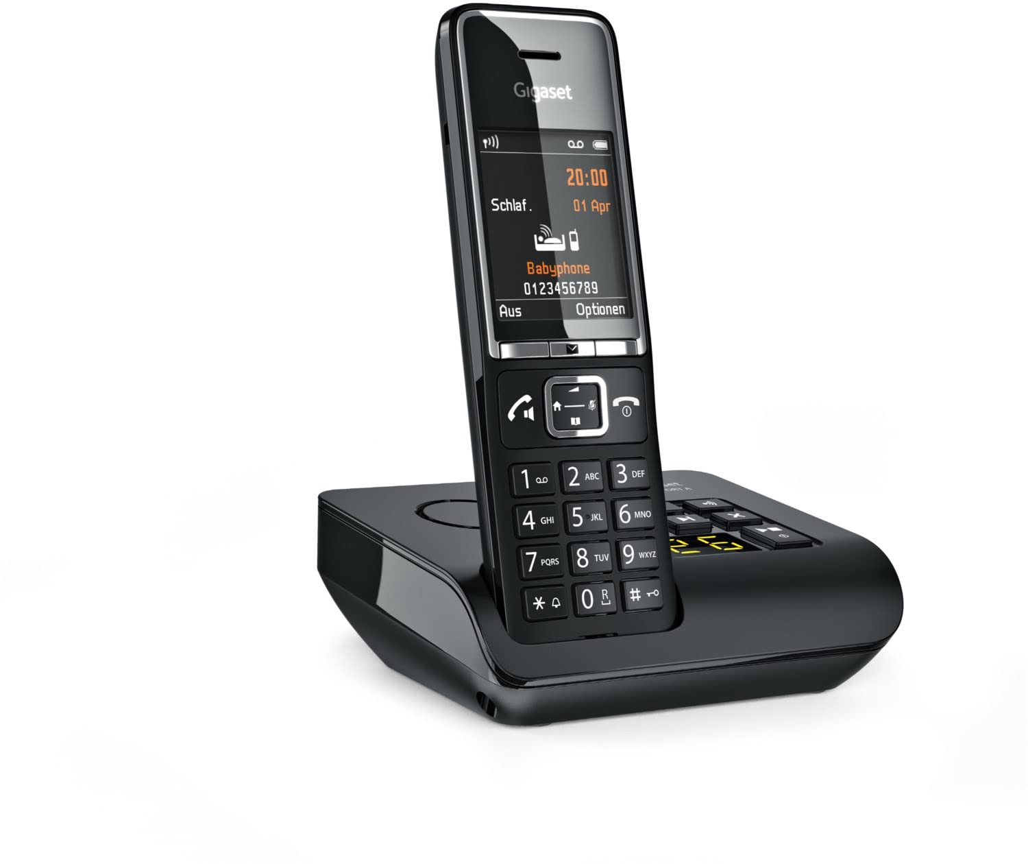 Gigaset Comfort 550A Analog Telephone Caller Id Black, S30852-H3021-B104