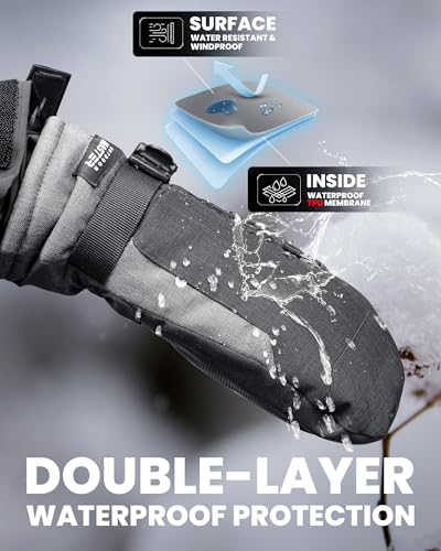 Moufles de ski imperméables OutdoorMaster avec double poche pour le snowboard - 3
