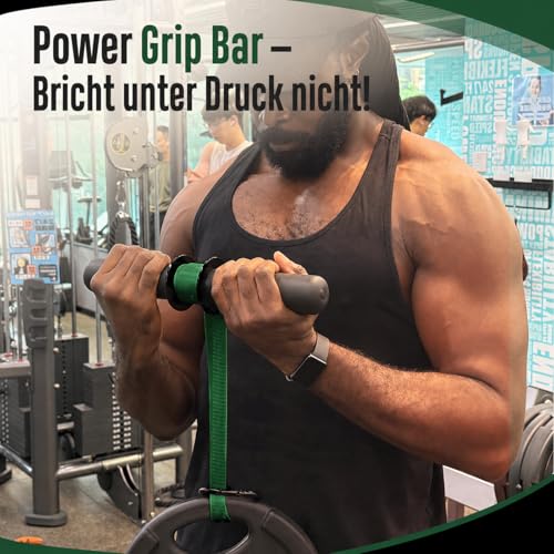 FitBeast Unterarmtrainer & Unterarmtrainer, Handgelenkroller mit dickerem Griff, Unterarmkrafttrainer mit verstellbarem Gurt - ideal für Griffkraft, Muskelaufbau, Rehabilitation (Grün)