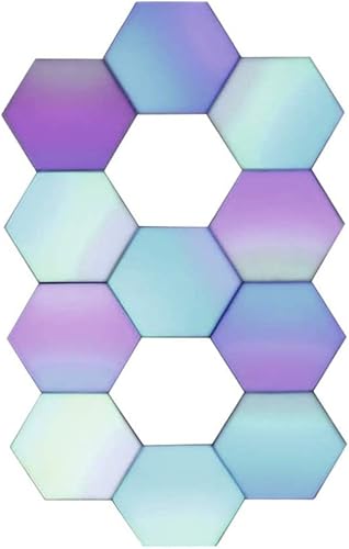 QFFL Paneles de luz led inteligentes Luces táctiles Paneles Iluminación de pared Hexagonal Honeycomb LED Lámpara con Control remoto RGB Color para