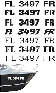 Custom Boat Number Stickers Registration Decals And Letters 3x22 Premium Vinyl