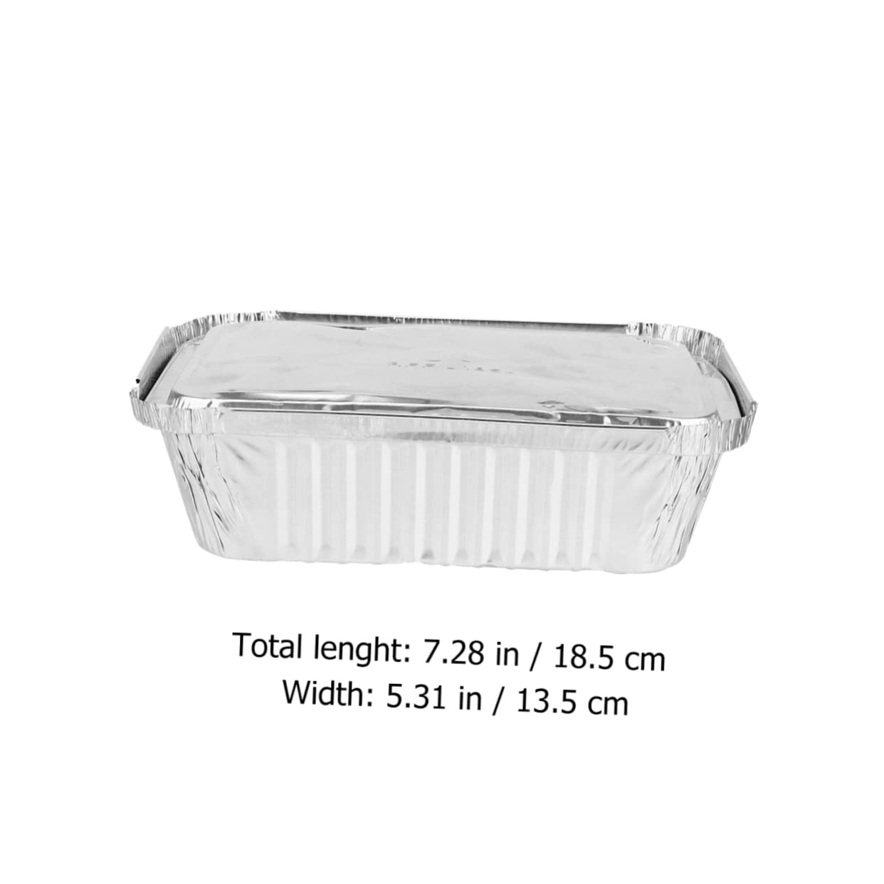 FUNOMOCYA 20Pcs Heavy Duty Disposable Foil Pans with Lids Versatile Tin Foil Barbecue Containers for Takeaway Packing Baking Grilling Roasting Capacity