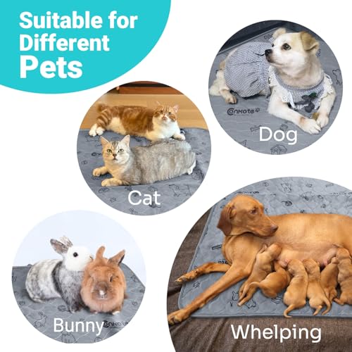 Image of Washable Pee Pads for Dogs 2 Pack, 34 inch x 36 inch Reusable Puppy Training Pads Heavy Absorbency Dog Playpen Mats Waterproof with Non-Slip Bottom for Playpen, Crate, Potty, Whelping