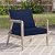downluxe Waterproof Outdoor Chair Cushions 24x24, Outdoor Cushions for Patio Furniture with Removable Cover, Outdoor Deep Seat Patio Cushion Set with Backrest for Sofa, Couch and Patio Chairs, Navy